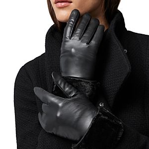 Soia & Kyo Demi Leather & Faux Fur Gloves- 4801705