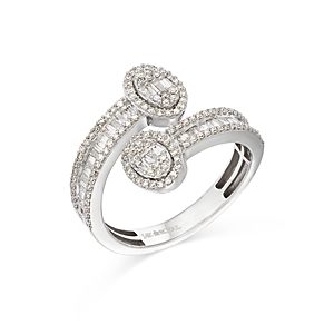 Bloomingdale's Diamond Bypass Ring in 14K White Gold, 0.72 ct. t.w. - 100% Exclusive- 4875370