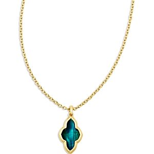 Kendra Scott Abbie Framed Medallion Pendant Necklace in 14K Gold Plated, 19- 4783124