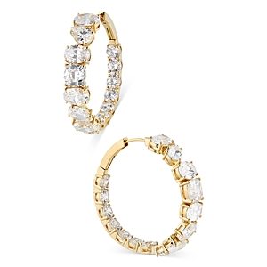 Nadri Rockstars Mixed Cubic Zirconia Hoop Earrings in 18K Gold Plated- 4768853