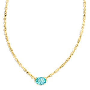 Kendra Scott Cailin Cubic Zirconia Adjustable Pendant Necklace in 14K Gold Plated, 16-19- 4683557