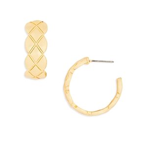 Aqua Crisscross Hoop Earrings in 16K Gold Plated - 100% Exclusive- 4836363