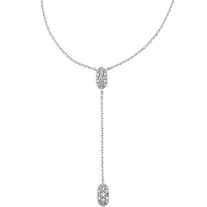 Kendra Scott Grayson Oval Pave Lariat Necklace, 19- 4888111