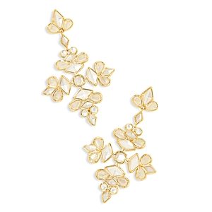 Kendra Scott Kinsley Malachite & Rock Crystal Statement Earrings- 4888102