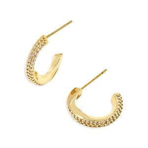 Kendra Scott Ella Pave Huggie Hoop Earrings in 14K Gold Plated- 4888103