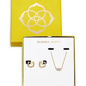 Kendra Scott Grayson Pave Pendant Necklace & Huggie Hoop Earrings, Set of 2- 4888606