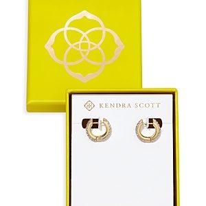 Kendra Scott Mikki Pave Huggie Hoop Earrings in 14K Gold Plated- 4888601