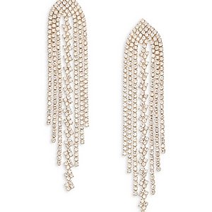 Aqua Crystal Tassel Earrings - 100% Exclusive- 4836357