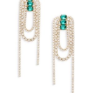 Aqua Crystal Loop Earrings - 100% Exclusive- 4836359
