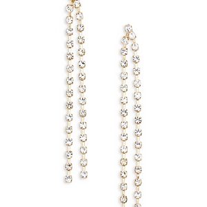Aqua Crystal Double Line Earrings - 100% Exclusive- 4836358