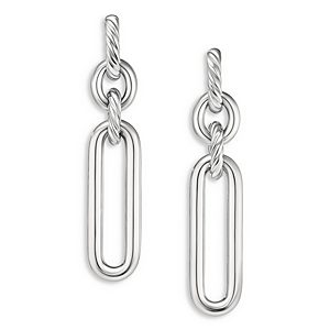 David Yurman Sterling Silver Lexington Double Link Drop Earrings- 4726326