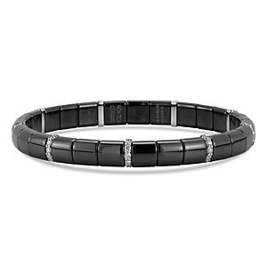 Roberto Demeglio 18K White Gold & Black Ceramic Stretch Bracelet with Diamonds, 0.63 ct. t.w.- 4922978