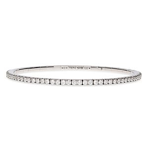 Extensible 18K Gold Diamond Stretch Tennis Bracelet- 4922956