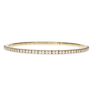 Extensible 18K Gold Diamond Stretch Tennis Bracelet- 4922956