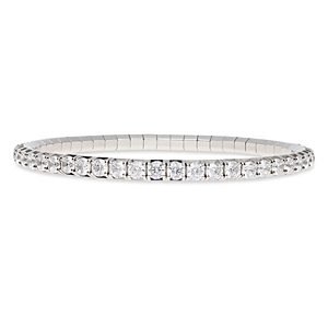 Extensible 18K White Gold Diamond Stretch Tennis Bracelet- 4922947