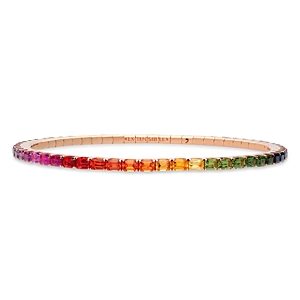 Extensible Rainbow Sapphire Stretch Tennis Bracelet- 4922946