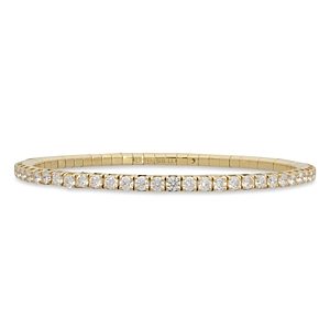 Extensible 18K Gold Diamond Stretch Tennis Bracelet- 4922944