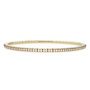 Extensible 18K Yellow Gold Stretch Diamond Tennis Bracelet- 4922949