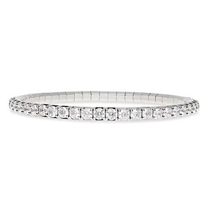 Extensible 18K White Gold Diamond Stretch Tennis Bracelet- 4922948