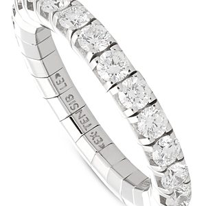 Extensible 18K White Gold Diamond Stretch Ring- 4922967