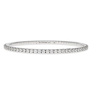 Extensible 18K Yellow Gold Diamond Stretch Tennis Bracelet- 4922965