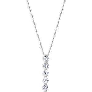 Bloomingdale's Five Stone Diamond Pendant Necklace in 14K White Gold, 0.50 ct. t.w.- 4871847