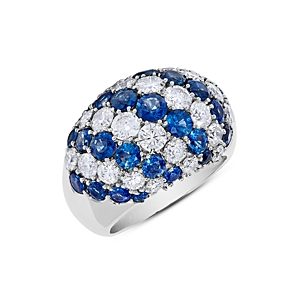 Bloomingdale's Sapphire & Diamond Dome Ring in 14K White Gold- 4871997