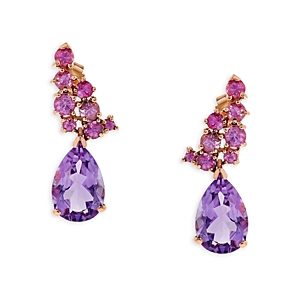 Bloomingdale's Rose Amethyst Drop Earrings in 14K Rose Gold- 4873164