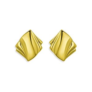 Aqua Geometric Textured Shield Earrings in 18K Gold Over Sterling Silver - 100% Exclusive- 4930038