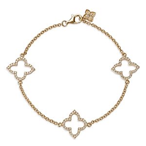 Bloomingdale's Diamond Clover Station Bracelet in 14K Yellow Gold, 0.38 ct. t.w.- 4911092