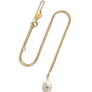 Anni Lu Cultured Freshwater Baroque Pearl & Composite Turquoise Pendant Necklace, 16.5-18- 4926158