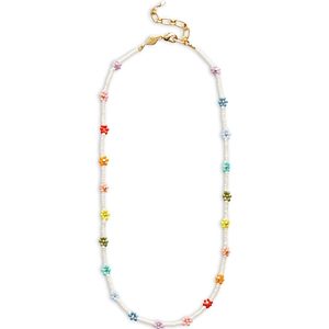 Anni Lu Flower Power Bead & Cultured Freshwater Rice Pearl Collar Necklace, 14.9-17.2- 4926151