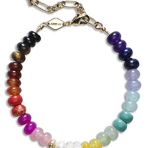 Anni Lu Iris Mixed Semi Precious Gemstone Beaded Bracelet in 18K Gold Plated- 4926174