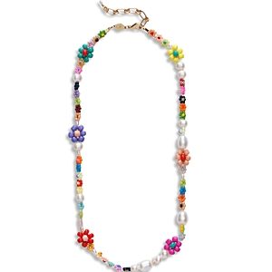 Anni Lu Mexi Flower Beaded Necklace in 18K Gold Plated, 16.5- 4926190