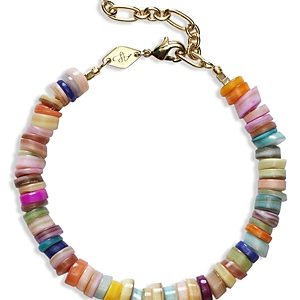 Anni Lu Holiday Mother of Pearl Beaded Bracelet in 18K Gold Plated- 4926176