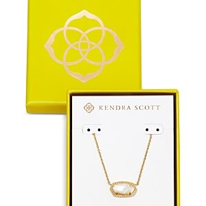Kendra Scott Elisa Azalea Illusion Stone Pendant Necklace in 14K Gold Plated, 15-17- 4888599