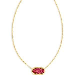 Kendra Scott Elisa Stone Pendant Necklace in 14K Gold Plated, 15-17- 4941843