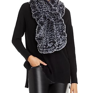 Surell Faux Fur Knit Pull Through Scarf - 100% Exclusive- 4137461