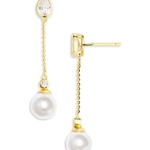 Aqua Imitation Pearl Hanging Earrings - 100% Exclusive- 4901289