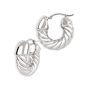 Bloomingdale's Twist Small Hoop Earrings in Sterling Silver- 4938176