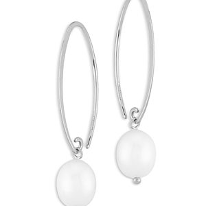 Bloomingdale's Cultured Freshwater Pearl Threader Earrings in Sterling Silver- 4938141