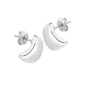 Bloomingdale's Polished Half Hoop Earrings in Sterling Silver- 4938174