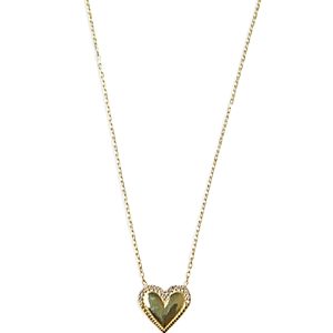Argento Vivo Pave Heart Pendant Necklace in 18K Gold Plated Sterling Silver, 15.5- 4759031