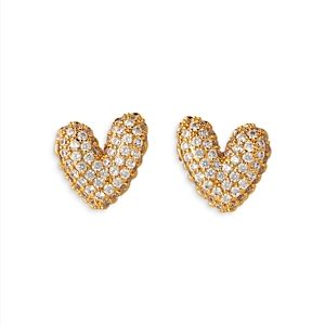 Crystal Haze Jewelry Gummy Heart Cubic Zirconia Earrings in 18K Gold Plated- 4877793