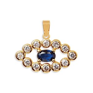 Crystal Haze Jewelry Evil Eye Cubic Zirconia Pendant in 18K Gold Plated- 4877790