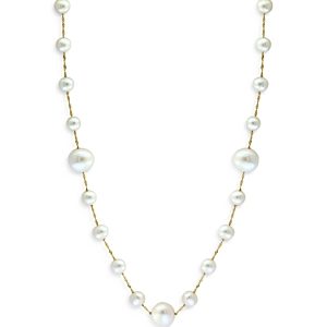 Bloomingdale's Cultured Freshwater Pearl Station Collar Necklace in 14K Yellow Gold, 18- 4876867