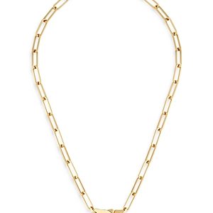 Dinh Van 18K Yellow Gold Menottes Interlocking Clasp Open Link Necklace, 17.5- 4443887