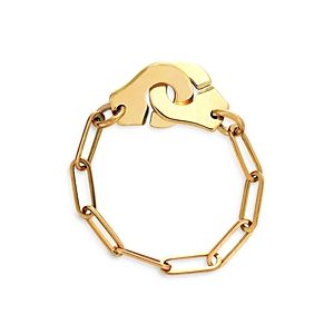 Dinh Van 18K Yellow Gold Menottes Interlocking Chain Link Ring- 4902502