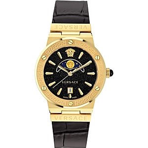 Versace Greca Logo Moonphase Watch, 38mm- 4878147