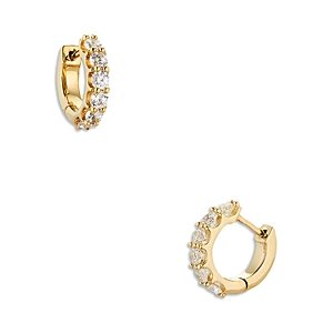 Nadri Huggie Hoop Earrings in 18K Gold Plated or Rhodium Plated- 4806923